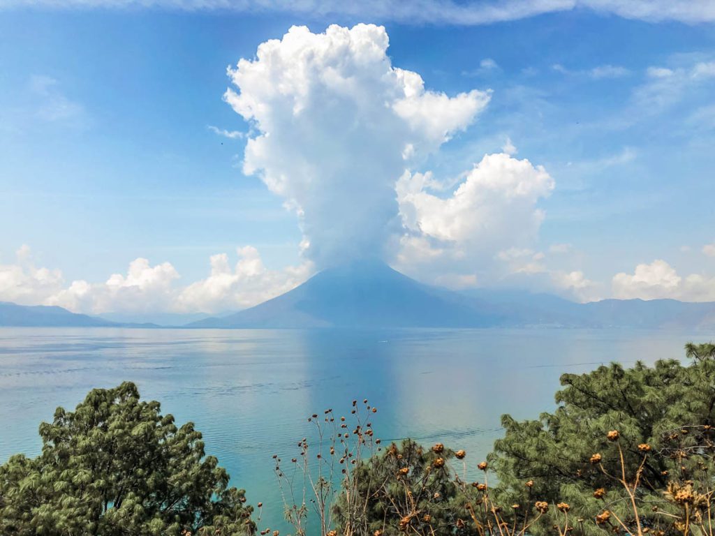 lake atitlan retreat hiking up to get volcano views