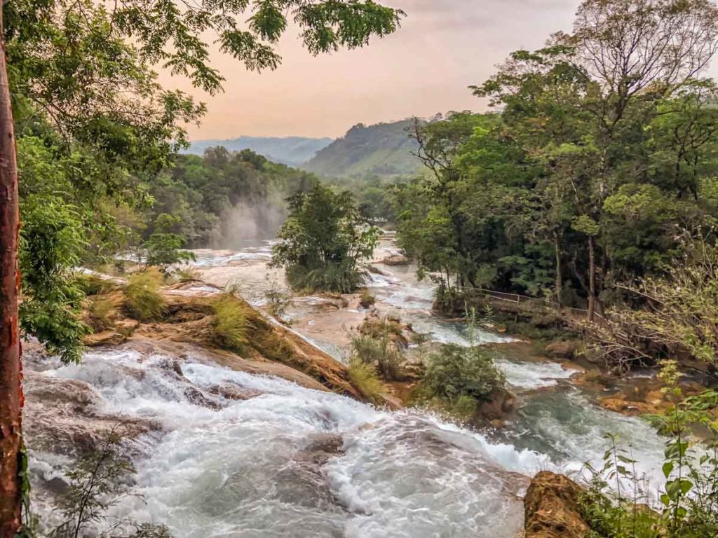 waterfalls near palenque agua azul