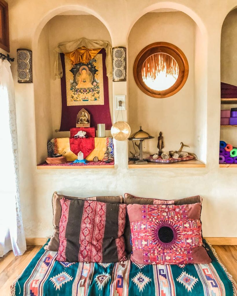 yoga room at villa sumaya