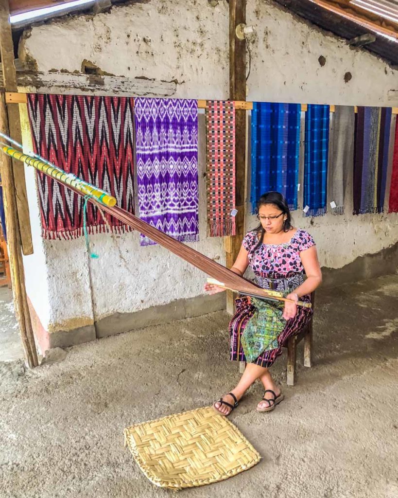 san juan la laguna textiles demonstration best places to visit in guatemala