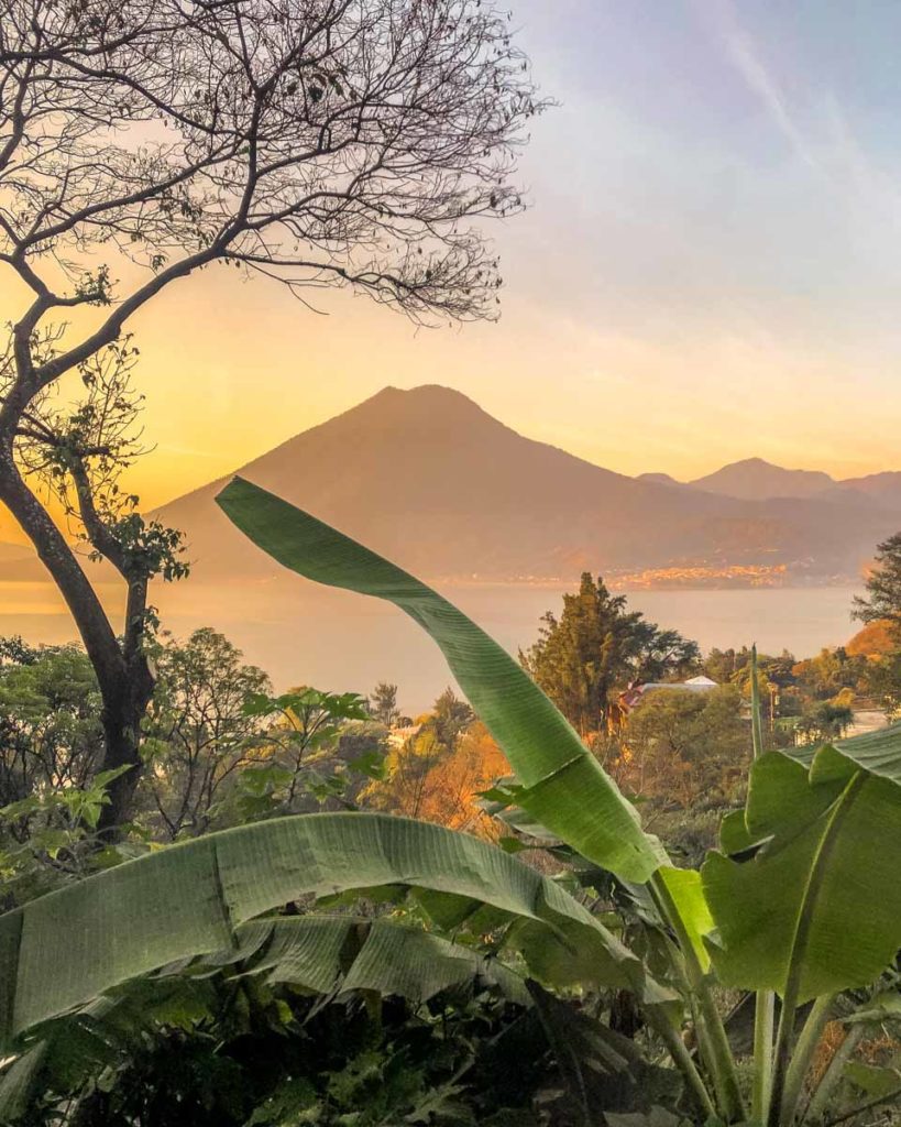 volcano view from san marcos airbnb lake atitlan