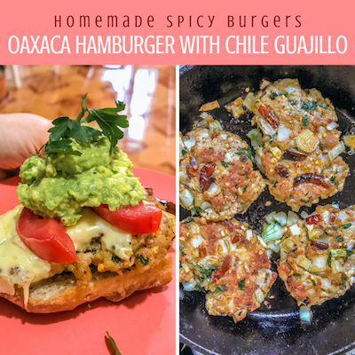 Copy of homemade spicy burgers, oaxaca style with chile guajillo copy