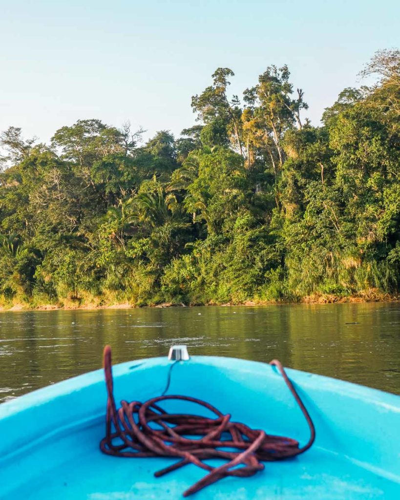 boat tour in the montes azules national park