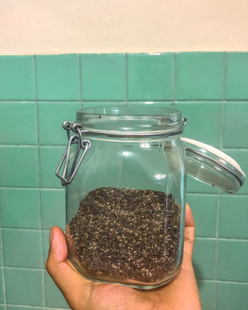 agua de pepino con chia