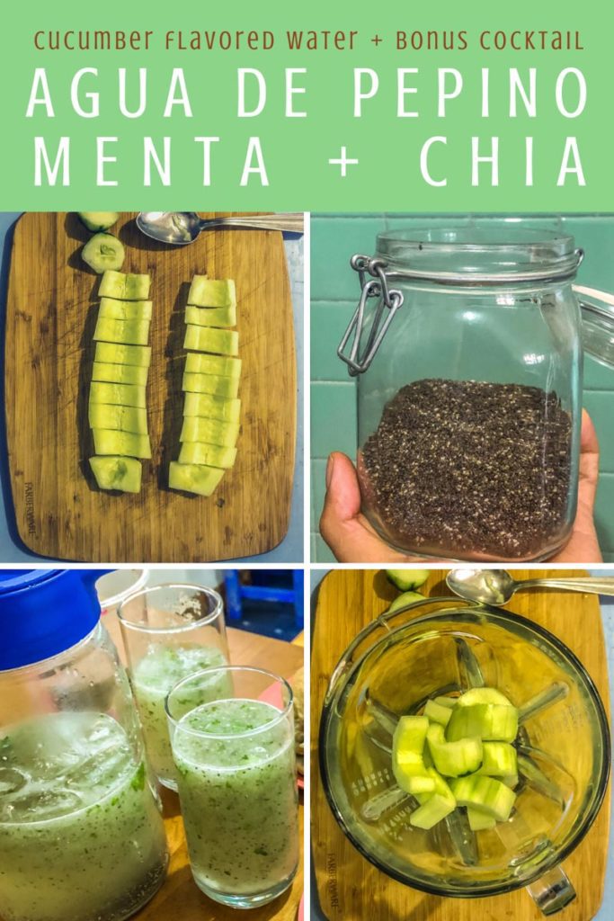 agua de pepino con chia cucumber flavored water recipe pinterest