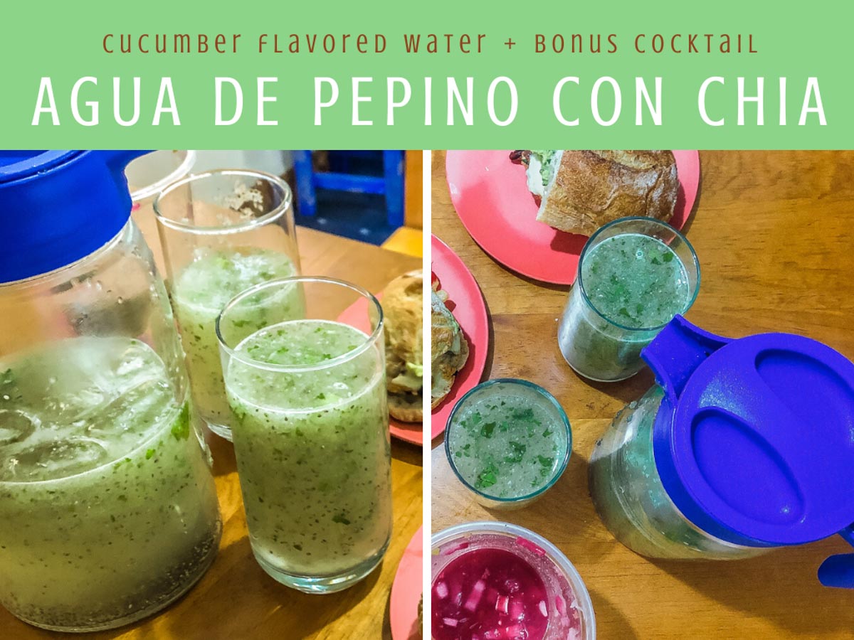 agua de pepino con chia cucumber flavored water recipe