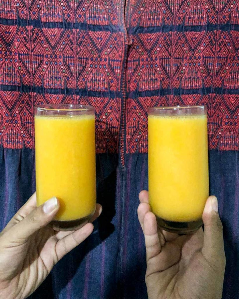 spicy mezcal cocktails with mango frozen