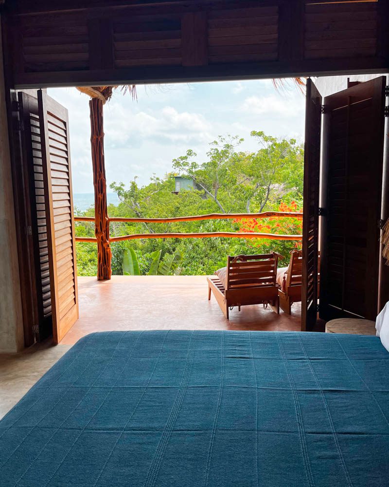 view from bed at monte uzulu