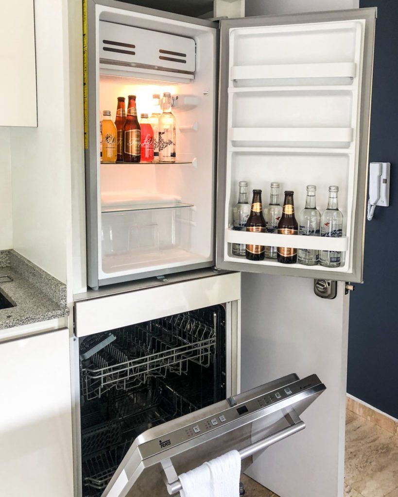 kitchen at casai stocked refridgeratorf