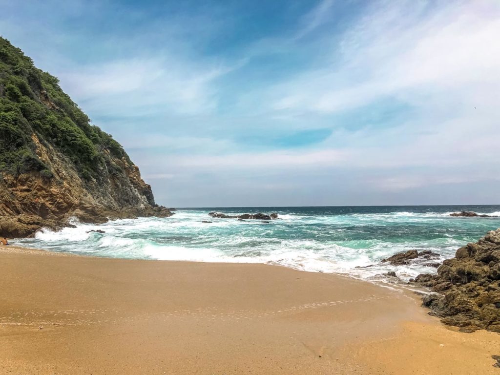 beach at playa estacahuite oaxaca