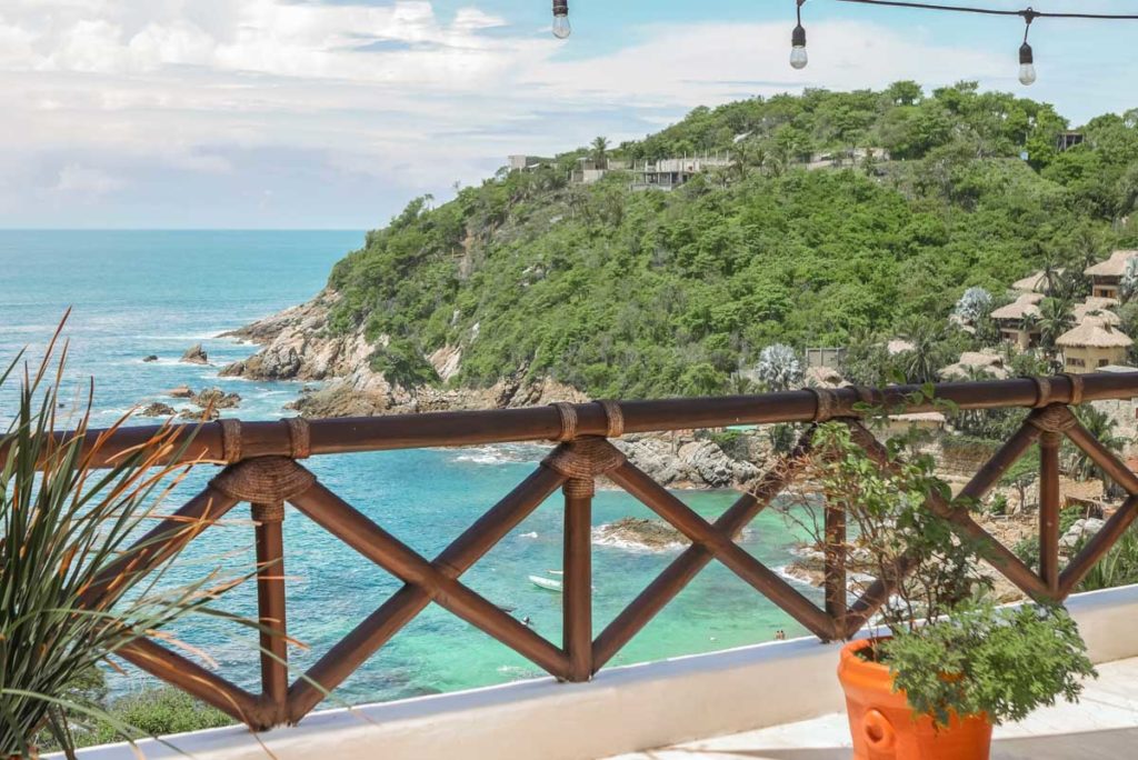 playa estacahuite oaxaca view from rooftop airbnb