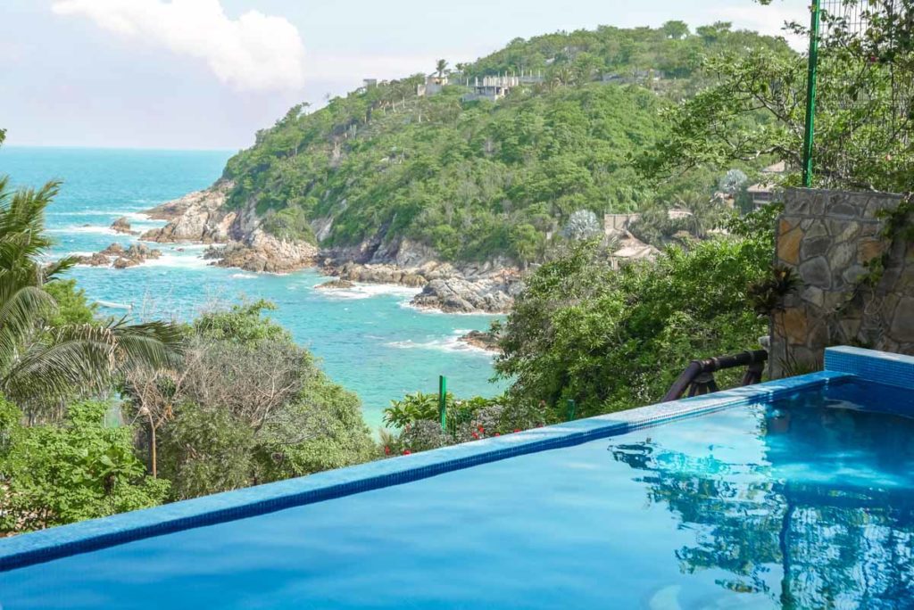 pool and playa estacahuite oaxaca view