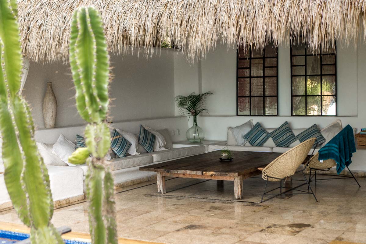 common sitting area at luxury hotel zihuatanejo