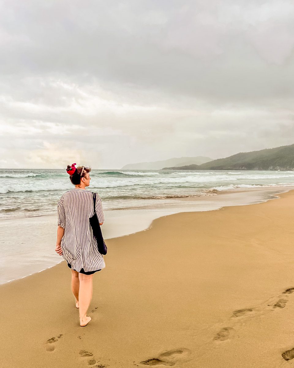 morning walk on playa larga zihuatanejo