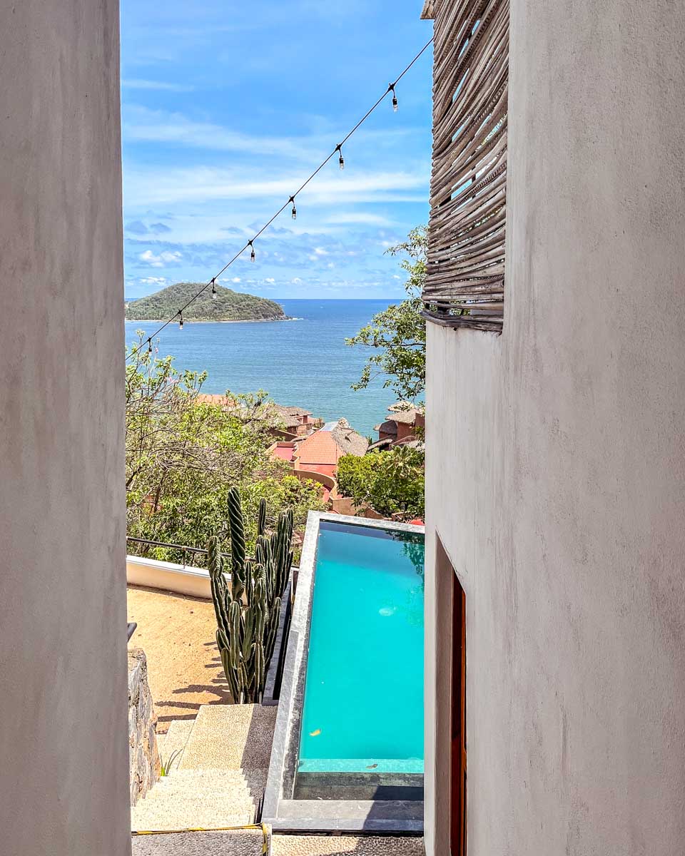 one of two pools at la ropa beach zihuatanejo hotel