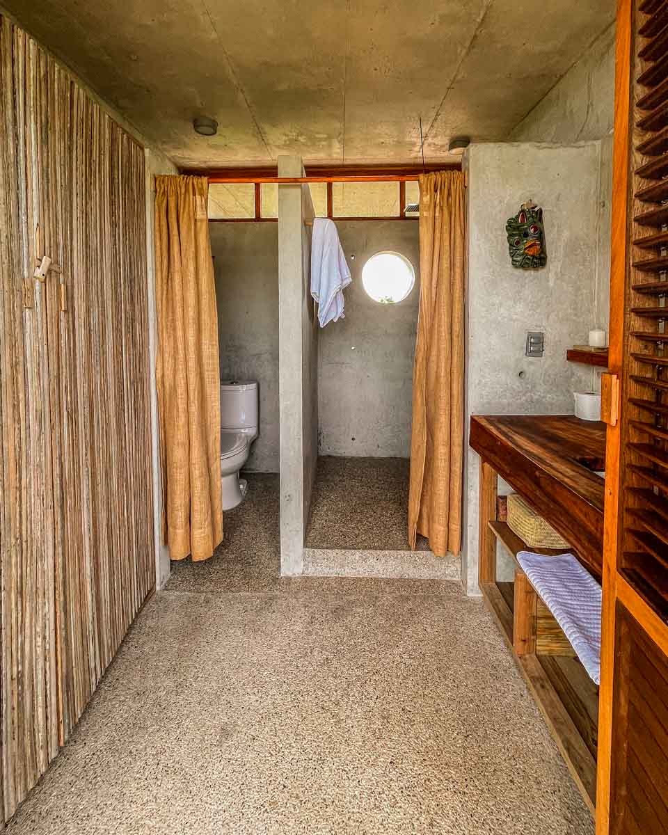 bathroom at casas maria matilda puerto escondido