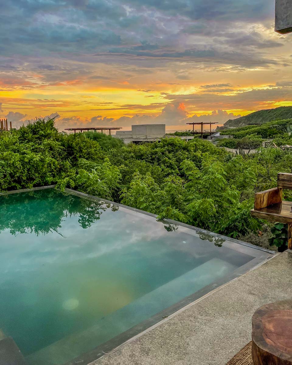 view from casas maria matilda pool towards the beach