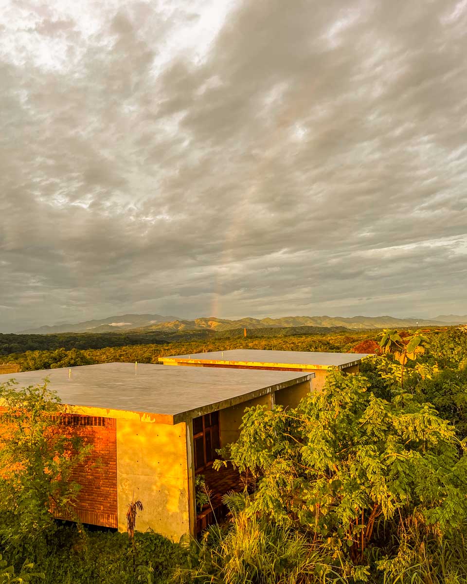 view from casas maria matilda rainbow over puerto escondido