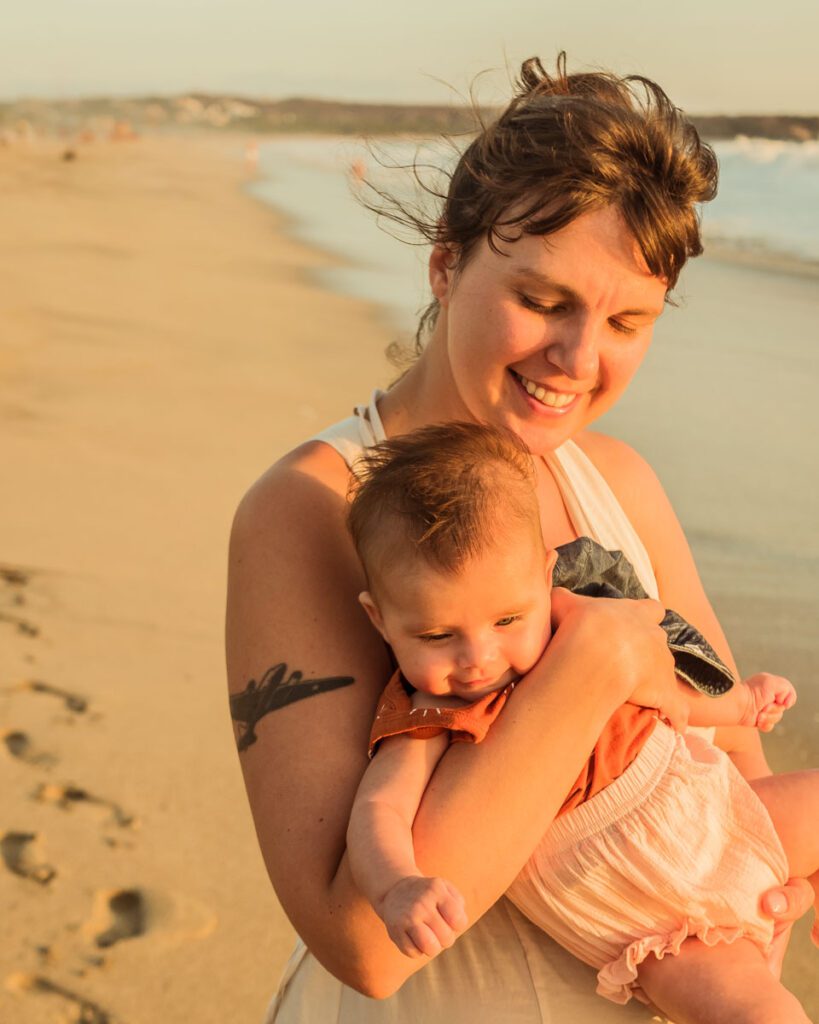 sunset walk at playa zicatela