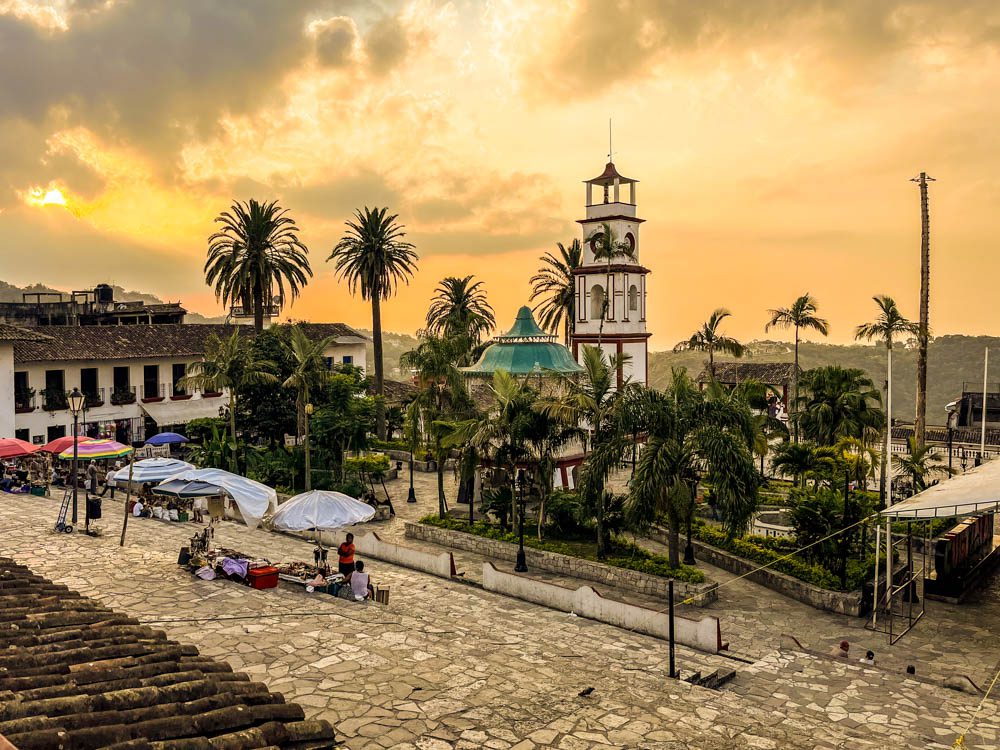 cuetzalan puebla sunset